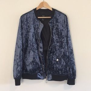 Forever 21 - crushed velvet bomber jacket